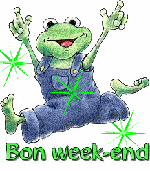 Bon Week-end grenouille gif